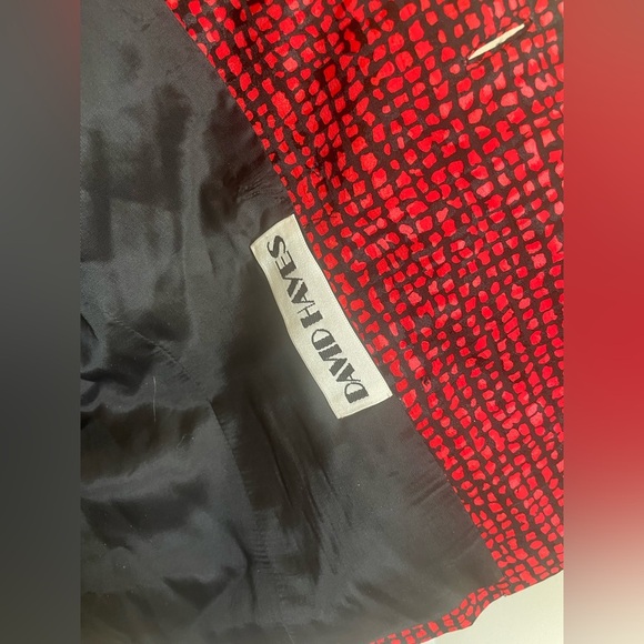 Vintage Nieman Marcus red and black 3 piece 100% silk skirt set | 4 - Picture 16 of 16